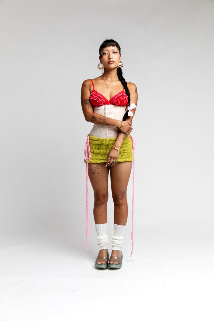 honeydew mini skirt