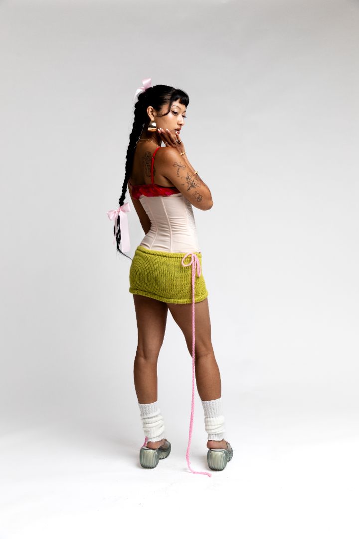 honeydew mini skirt