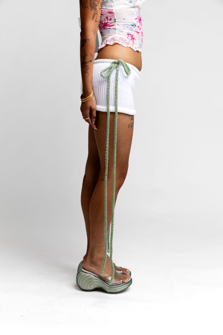 pistachio mini skirt